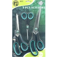  Scissors Set 3pc SC1 Stainless Steel Blades full view