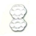 Picture of ART132T  flower type foldable white plastic palette with 14 wells 7in 