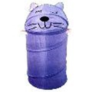 Picture of HAMP2 Sleepy Cat Hamper, 15" dia. x 31" high, spring loaded