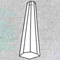 Picture of P35B  63x16 clear Ice Crystal with one mounting hole