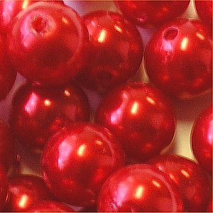 Plastic Beads 16mm Red Opaque bd16R5 main view