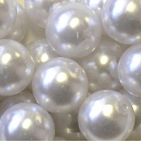 Plastic Beads 16mm White Opaque Round bd16r15 main view