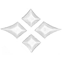 Glass Bevel Cluster C58 4x7 - 4pcs main view