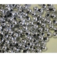 Picture of BD4RM11 4mm METALLIC SILVER round plastic beads