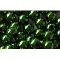 Picture of BD8RM9  8mm green metallic round plastic beads