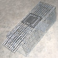 Steel Wire Collapsible Animal Trap HC2615M for Bird, Squirrel, Small Dog, Cat. Size: 24x8x9  alternate main view