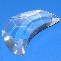Picture of P34A 30mm Crystal Clear Moon Pendant with mounting hole