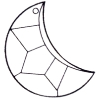 Picture of P34A 30mm Crystal Clear Moon Pendant with mounting hole