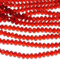 Glass Beads 4mm Crystal Red BD402 closeup view