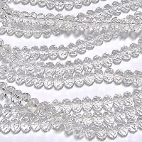 Glass Beads 6mm Faceted Crystal Clear BD600 main view