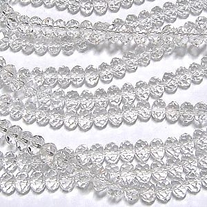 Glass Beads 6mm Faceted Crystal Clear BD600 main view