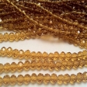 Glass Beads 6mm Faceted Amber bd606 image2