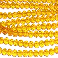 Glass Beads 6mm Faceted Crystal Gold BD609 image2