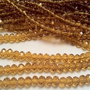 Glass Beads 4mm Crystal Amber BD406 image2