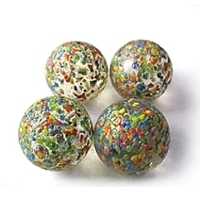 Picture of M228 25MM Transparent Clear Rolled In Colored Crushed Glass, Glass Marbles