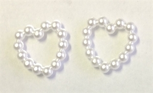 Picture of AC8H 8mm acrylic pearl beaded heart 