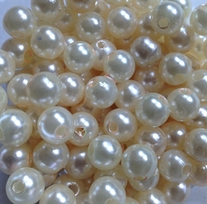 plastic Beads 8mm Round Pearl BD8R1 image