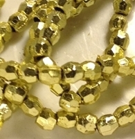 Picture of BD3FM3  3mm METALLIC GOLD faceted shaped plastic beads