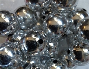 Plastic Beads 18mm metallic silver BD18RM11  main view