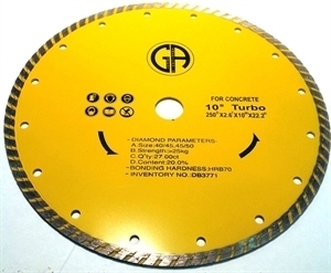 Picture of DB3771 10IN Turbo Sintered Saw Blade for Concrete