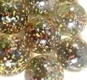 Picture of M228 25MM Transparent Clear Rolled In Colored Crushed Glass, Glass Marbles