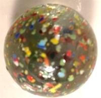 Picture of M228 25MM Transparent Clear Rolled In Colored Crushed Glass, Glass Marbles