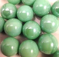 Picture of M53  16MM Pea green opal shiny glass marbles 