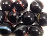 Picture of M65  16MM Black cat eye opal glass marbles 