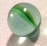 Picture of M84 16MM Clear & green cat eye glass marbles 