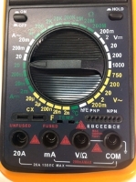 Digital Multimeter DT9207A  dial closeup