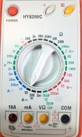 Digital Multimeter Temperature Probe HY8200C  slight closeup view