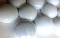 Picture of N02  14MM Silver beige opal shiny glass gems