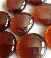 Picture of N62 30MM Amber Shiny Glass Gems