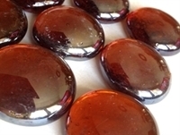 Picture of N62 30MM Amber Shiny Glass Gems