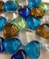 Picture of M69  16mm Thick Heart Shaped Glass Gems 