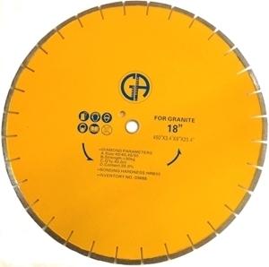 Picture of DW85  18IN Silver Brazed Segmented Saw Blade for GRANITE 