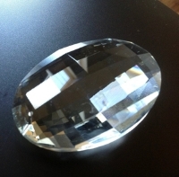 Glass Crystal Oval Pendant 63mm with 1 hole image 2