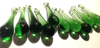  Glass Crystal 50mm Green Raindrop P124 bulk group