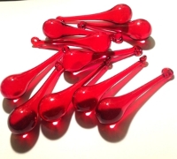 Glass Crystals 75mm Red Raindrop P138  bulk view image2