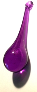 Glass Crystals 75mm Purple Raindrop P135 main view