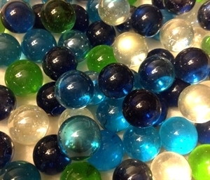 Picture of MN01 9/16" Multi-Colored Transparent Marbles 