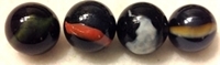 Picture of MN06 14MM Black with Red, Yellow, White swirls 