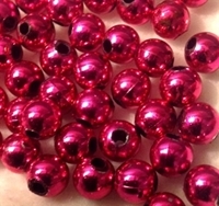 Picture of BD8RM4C  8mm METALLIC HOT PINK round plastic beads