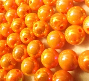 Picture of BD12RR8  12mm RAINBOW ORANGE round plastic beads