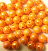 Picture of BD12RR8  12mm RAINBOW ORANGE round plastic beads