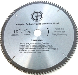 Saw Blade Circular Carbide tcc1100 10" 100T for table chop miter & skilsaw full view