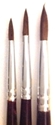 Picture of ART230  triple pony hair paint brush package, round style