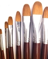 Picture of ART988  Sable Hair Filbert Style Paint Brush Set 12pcs