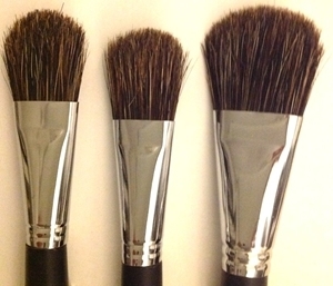 Picture of ART6142  Bristle Hair Paint Brush 3pc Piece Set Flat Style