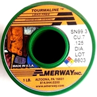 Picture of SA99 Amerway Tourmaline Lead Free Solder 1/8" solid wire for stained glass and jewerly